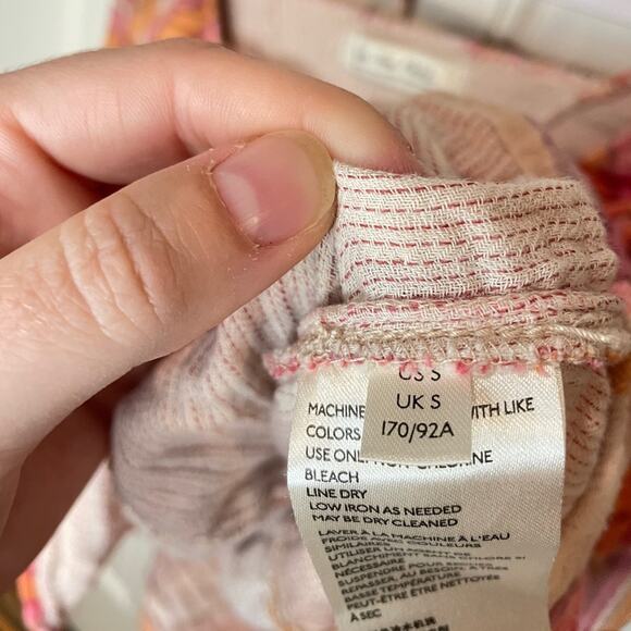 WE THE FREE FREE PEOPLE Siena Plaid Pullover Blouse Sz Small Autumn Cottagecore - Picture 10 of 14